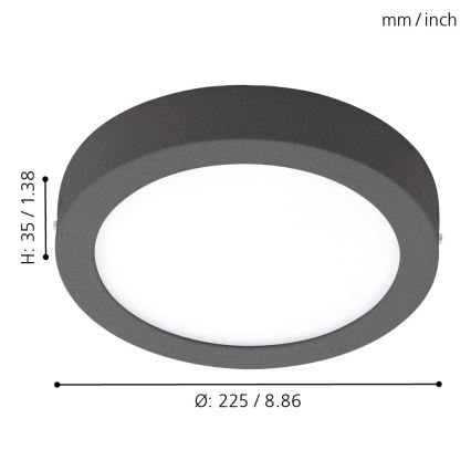 Eglo - LED Dimmbare Außenleuchte ARGOLIS-C LED/16,5W/230V IP44