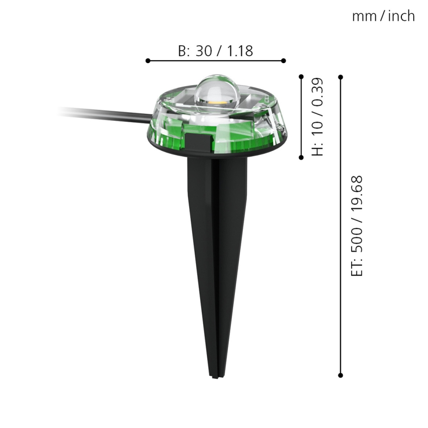 Eglo - Dekorative LED-Outdoor-Kette 9xLED 10m IP65 warmweiβ
