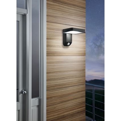 Eglo - LED Solar Wandleuchte mit Sensor LED/4,5W/3,7V 2200 mAh IP44