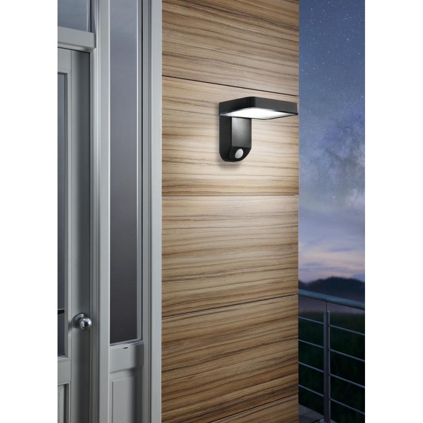 Eglo - LED Solar Wandleuchte mit Sensor LED/4,5W/3,7V 2200 mAh IP44