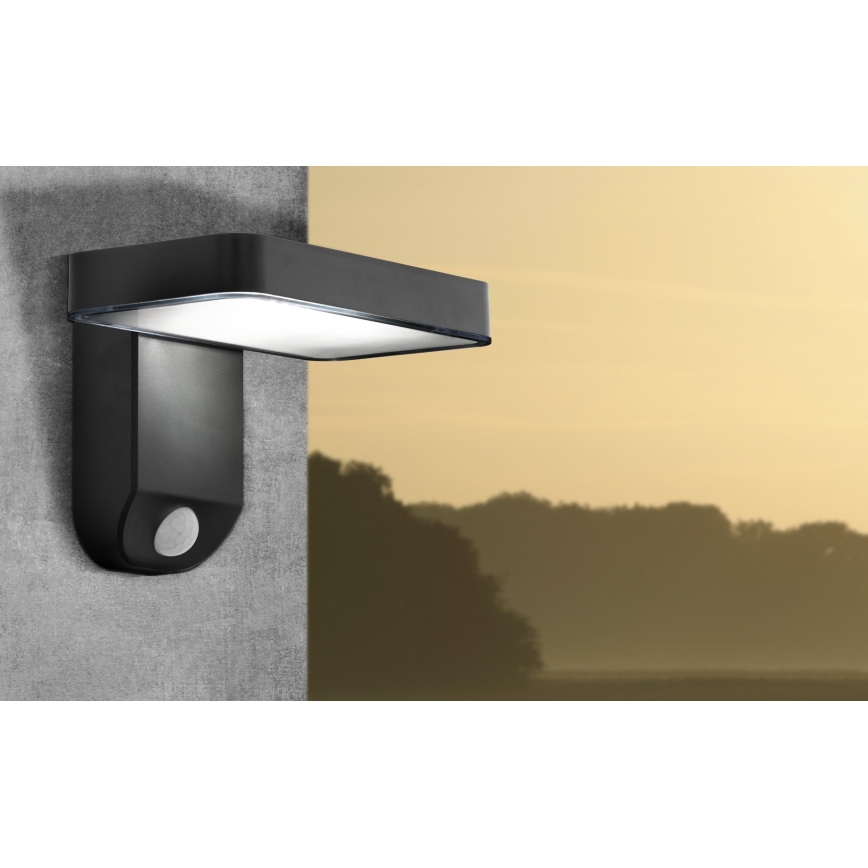 Eglo - LED Solar Wandleuchte mit Sensor LED/4,5W/3,7V 2200 mAh IP44