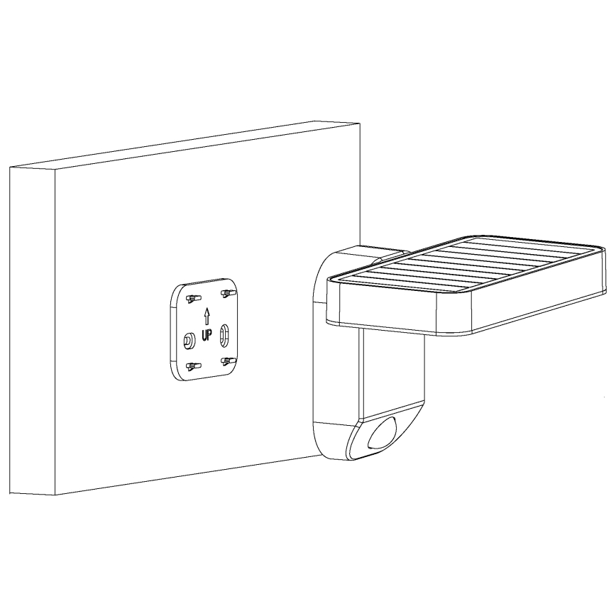 Eglo - LED Solar Wandleuchte mit Sensor LED/4,5W/3,7V 2200 mAh IP44