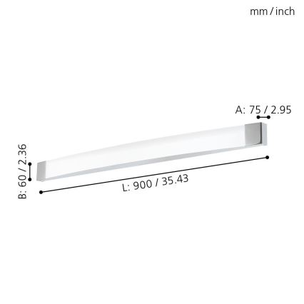 Eglo - LED Badezimmer-Wandleuchte LED/24W/230V IP44