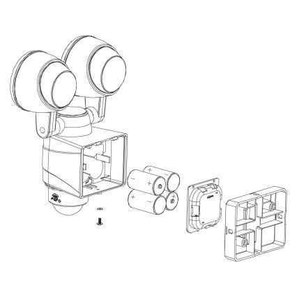 Eglo - LED-Außenleuchte mit Sensor 2xLED/4W/4xLR1IP44