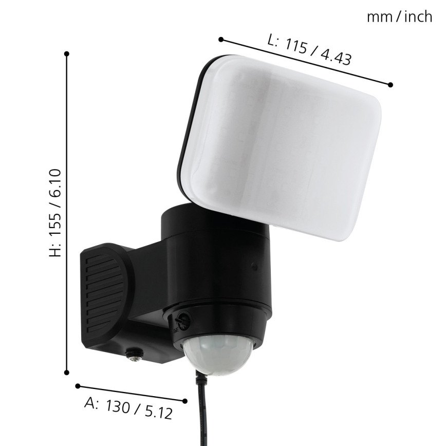 Eglo - LED-Solarwandleuchte mit Sensor LED/3,7V 1800 mAh IP44