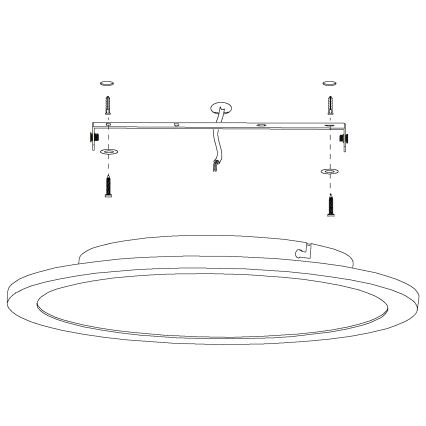 Eglo – Dimmbare LED-Deckenleuchte LED/19,5W/230V + Fernbedienung