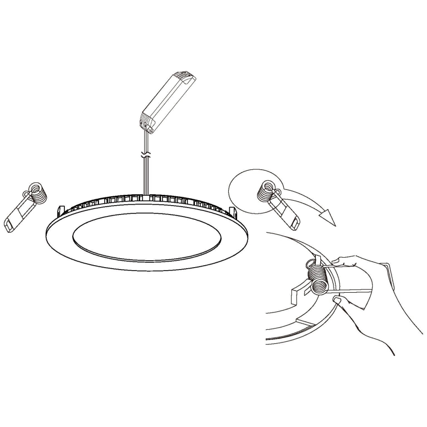 Eglo - LED Dimmbare Einbauleuchte LED/5W/230V + FB