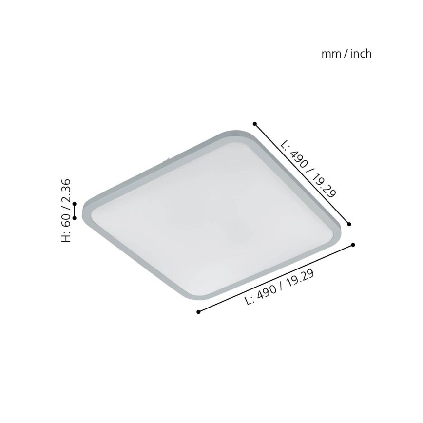 Eglo - LED dimmbare Deckenleuchte LED/30W/230V + Fernbedienung