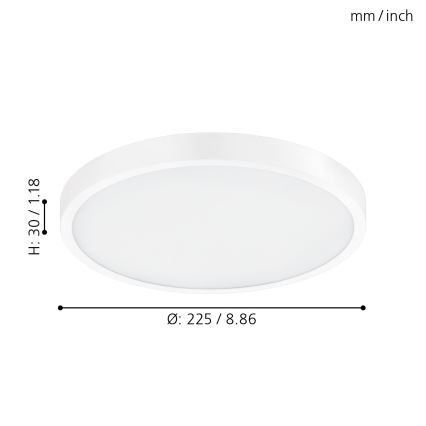 Eglo - LED Dimmbare Deckenleuchte LED/14W/230V + FB