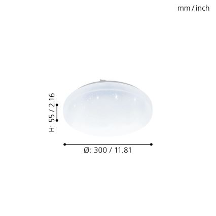 Eglo - LED Dimmbare Badezimmerleuchte LED/12W/230V IP4+ Fernbedienung