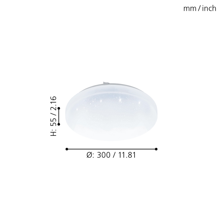 Eglo - LED Dimmbare Badezimmerleuchte LED/12W/230V IP4+ Fernbedienung