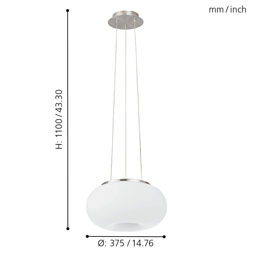 Eglo - LED RGB dimmbare Hängeleuchte an Seil OPTICA-C LED/21W/230V Ø 37,5 cm