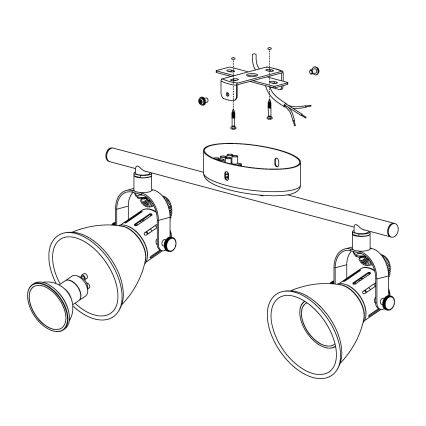 Eglo - LED Spotlight 2xGU10/3,3W/230V