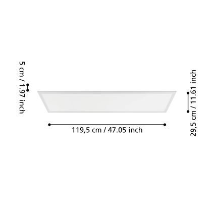 Eglo - LED-Aufputzpanel mit Bewegungs- und Dämmerungssensor LED/33W/230V