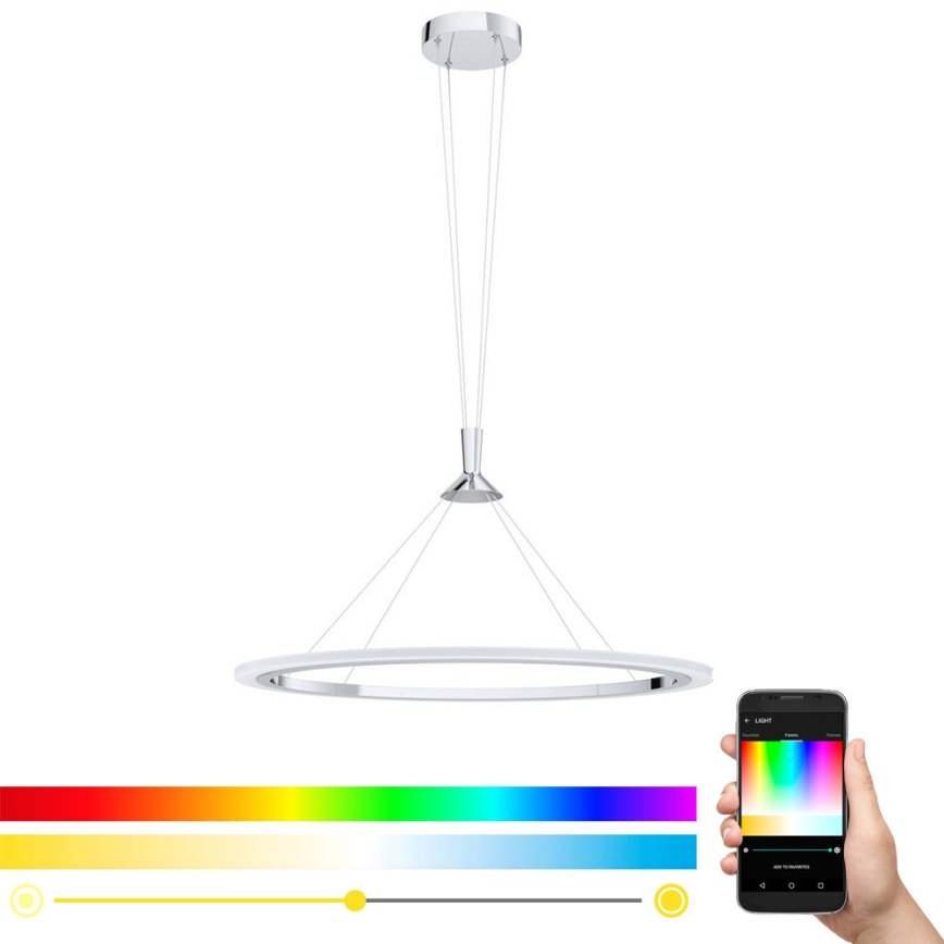 Eglo - Dimmbare Hängeleuchte (LED RGB) HORNITOS-C LED/37W/230V + Fernbedienung
