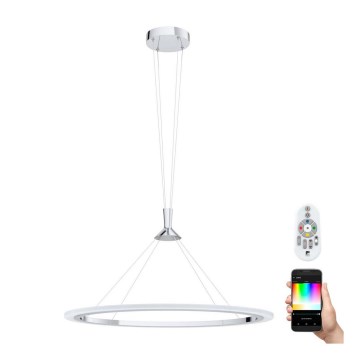 Eglo 98427 - LED RGB dimmbar Pendelleuchte mit Kabelaufhängung HORNITOS-C LED/37W/230V + Fernbedienung