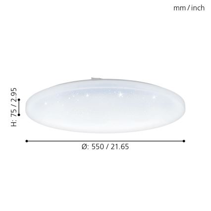 Eglo - LED Deckenleuchte LED/49,5W/230V