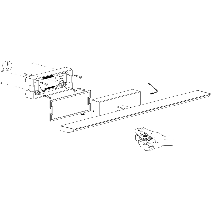 Eglo 98451 - Dimmbare RGB-LED-Badezimmerleuchte TABIANO-C LED/15,6W/230V IP44 + Fernbedienung