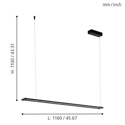 Eglo - LED Hängeleuchte LED/27W/230V