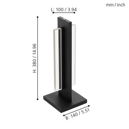 Eglo - LED Dimmbare Tischleuchte LED/15W/230V