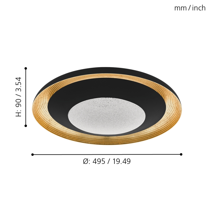 Eglo - LED Dimmbare Deckenleuchte LED/24,5W/230V + Fernbedienung