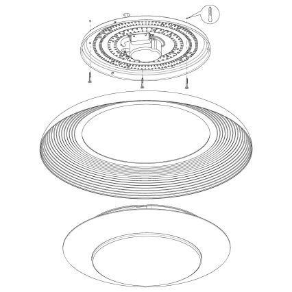 Eglo - LED Dimmbare Deckenleuchte LED/24,5W/230V + Fernbedienung