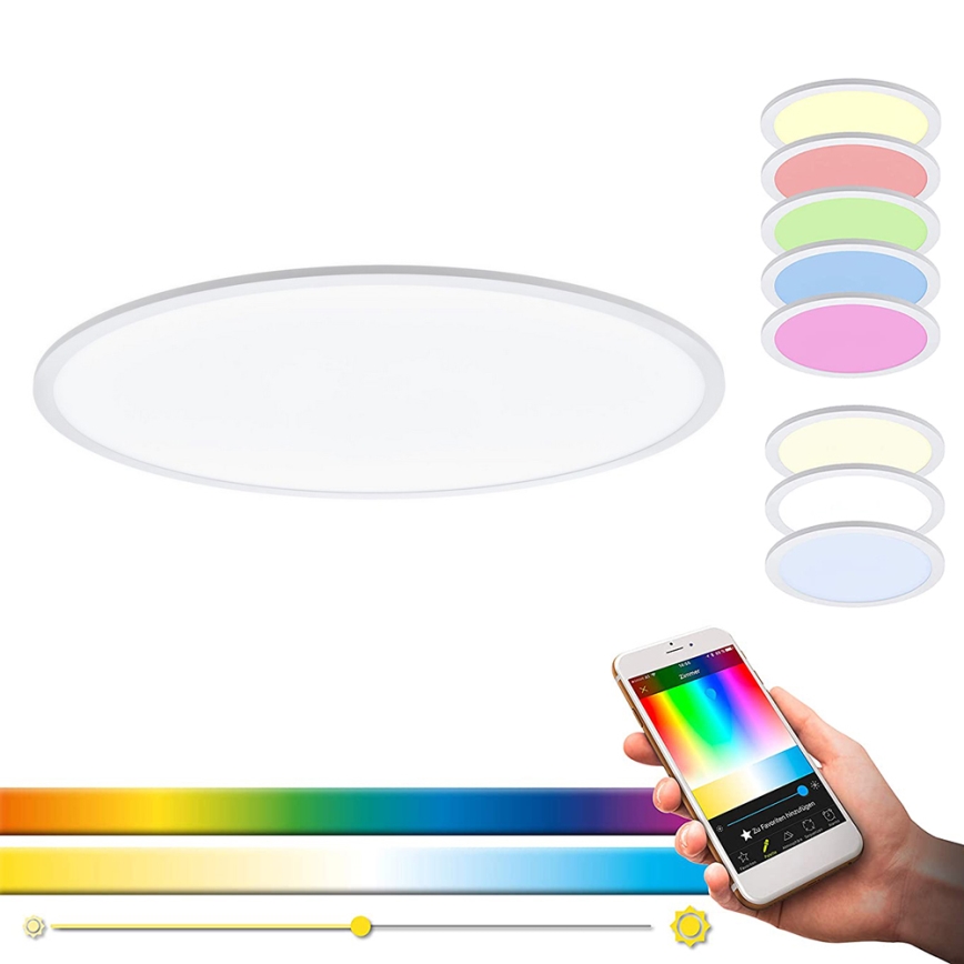 Eglo - LED Dimmbare Deckenleuchte RGB SARSINA-C LED/45W/230V + Fernbedienung