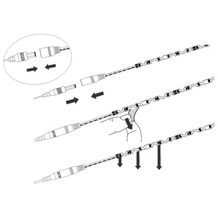 Eglo - LED-Streifen LED/9,6W/230V/24V 2m
