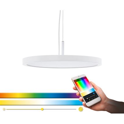 Eglo - LED RGB dimmbare Hängeleuchte an Seil CERIGNOLA-C LED/21W/230V + Fernbedienung