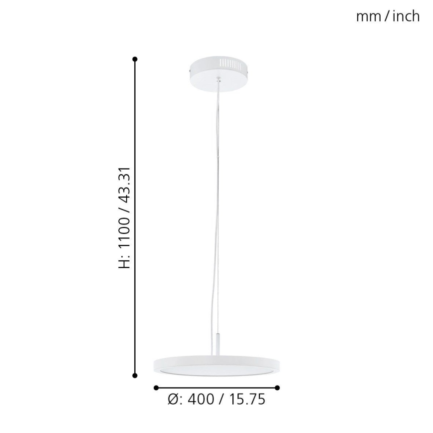 Eglo - LED RGB dimmbare Hängeleuchte an Seil CERIGNOLA-C LED/21W/230V + Fernbedienung
