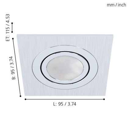 Eglo - LED Einbauleuchte 1xGU10/5W/230V