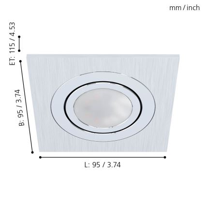 Eglo - SET 3xLED Einbaubeleuchtung AREITIO 3xGU10/5W/230V