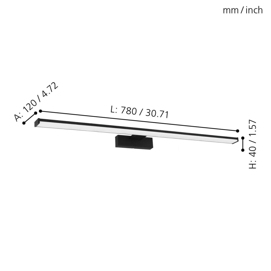 Eglo - LED Badezimmer-Spiegelleuchte LED/14W/230V 4000K 78 cm IP44