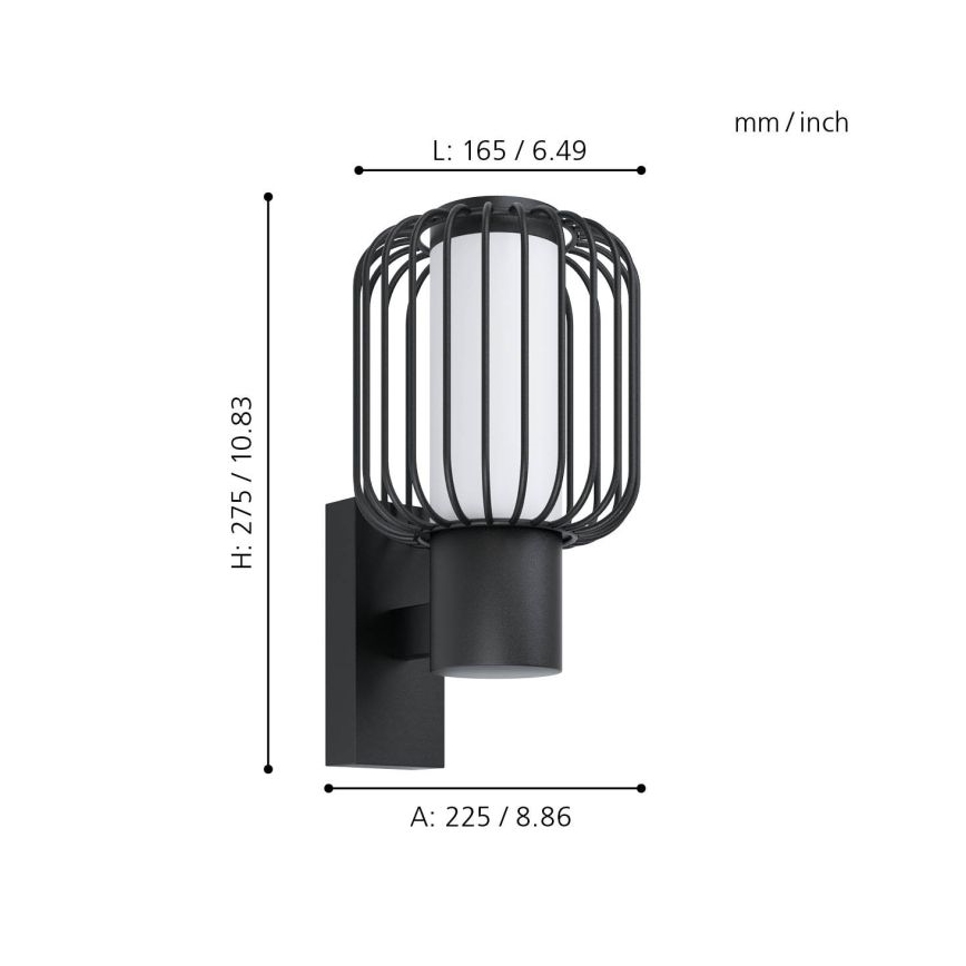 Eglo - Außenwandbeleuchtung 1xE27/28W/230V IP44