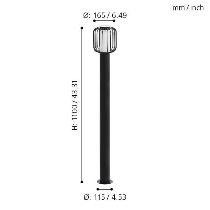 Eglo - Außenlampe 1xE27/28W/230V IP44