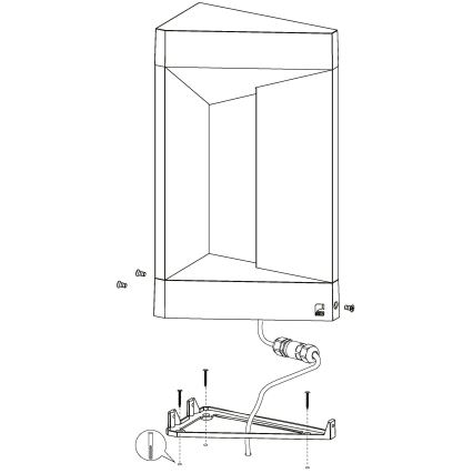 Eglo - LED Auβen-Wandbeleuchtung LED/10W/230V IP54