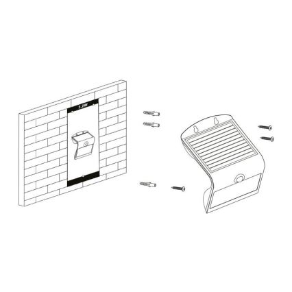 Eglo - Solarleuchte mit Sensor LED/3,2W/3,7V 2000 mAh IP54