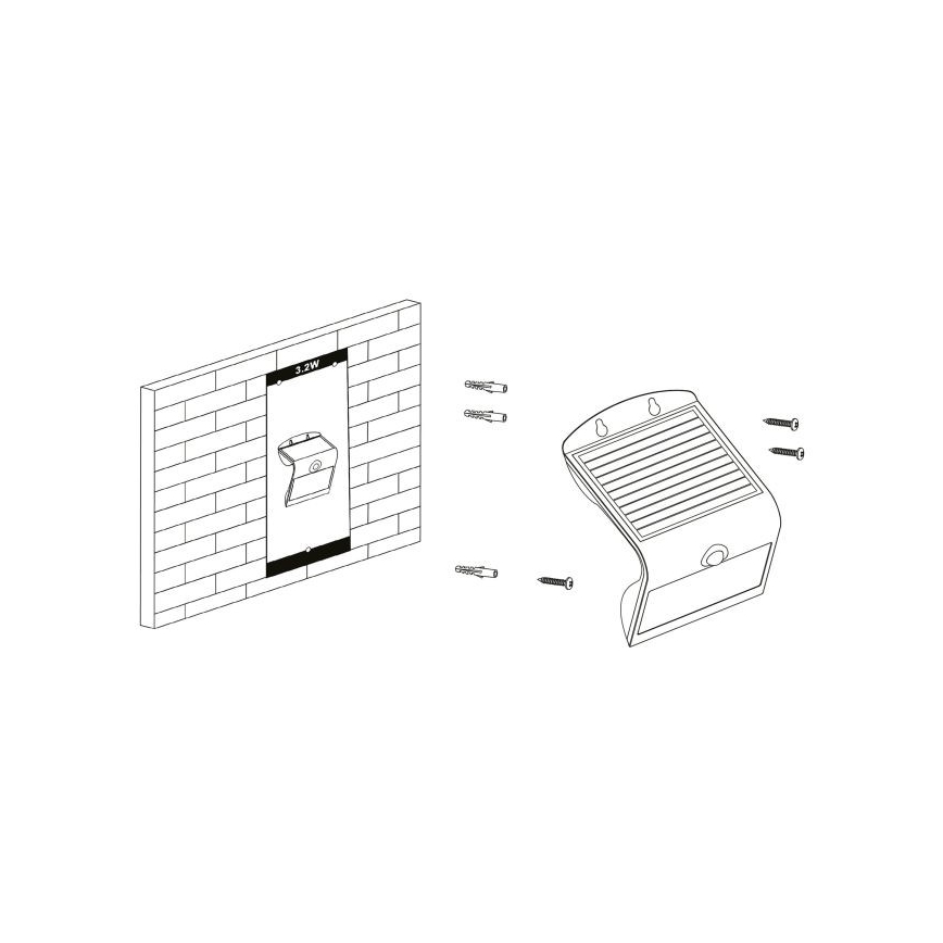Eglo - Solarleuchte mit Sensor LED/3,2W/3,7V 2000 mAh IP54