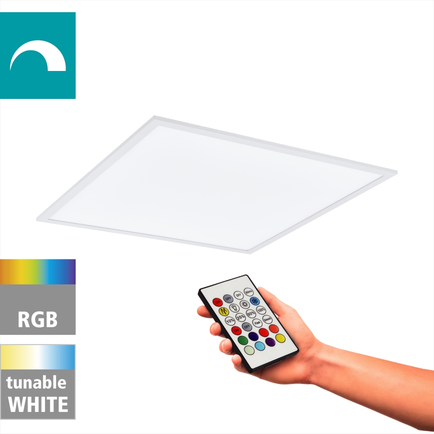 Eglo - Dimmbare RGBW-Deckenleuchte LED/32,5W/230V 2700-6500K 60x60 cm + Fernbedienung