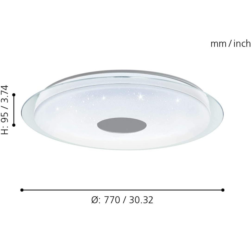 Eglo - LED RGB dimmbare Deckenleuchte LANCIANO-C LED/53W/230V + Fernbedienung