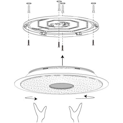 Eglo - LED RGB dimmbare Deckenleuchte LANCIANO-C LED/53W/230V + Fernbedienung