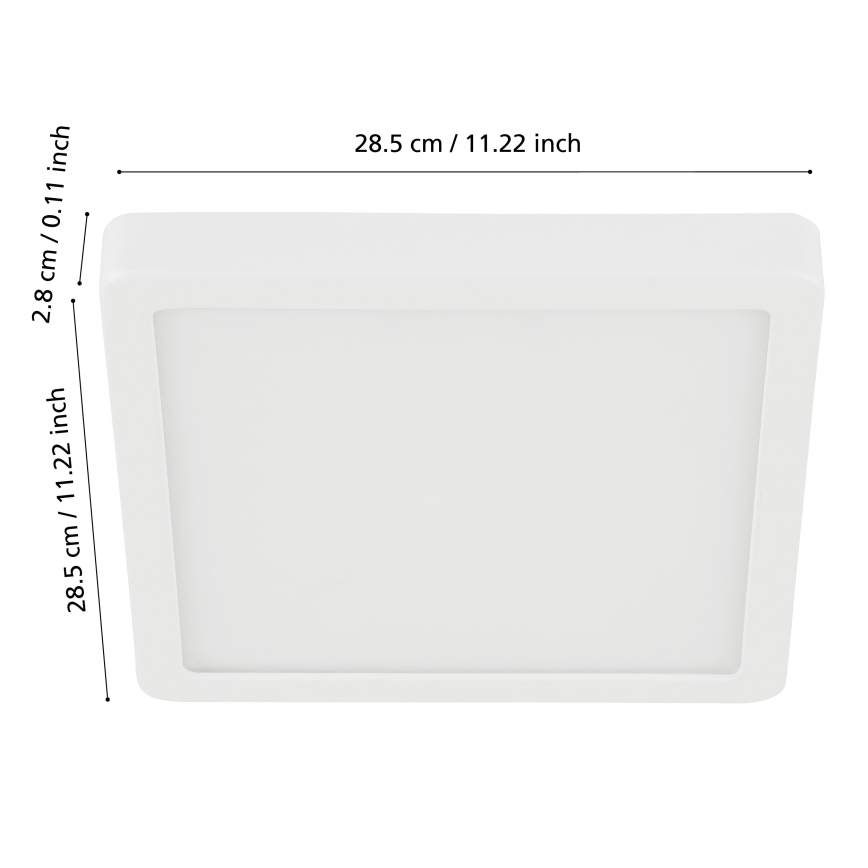 Eglo - Dimmbare LED-Badezimmer-Deckenleuchte LED/19,5W/230V 2700-6500K IP44 ZigBee 28,5x28,5 cm