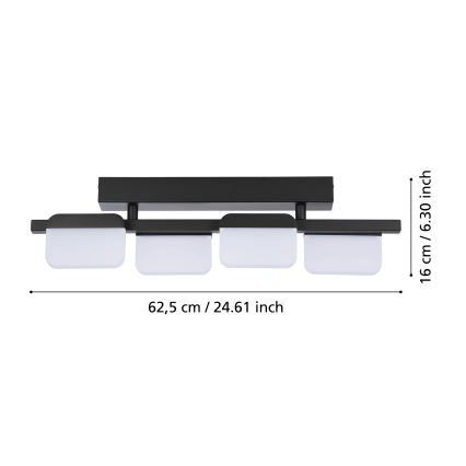 Eglo 98874 - LED-dimmbare Aufbau-Deckenleuchte ERVIDEL 4xLED/4,5W/230V