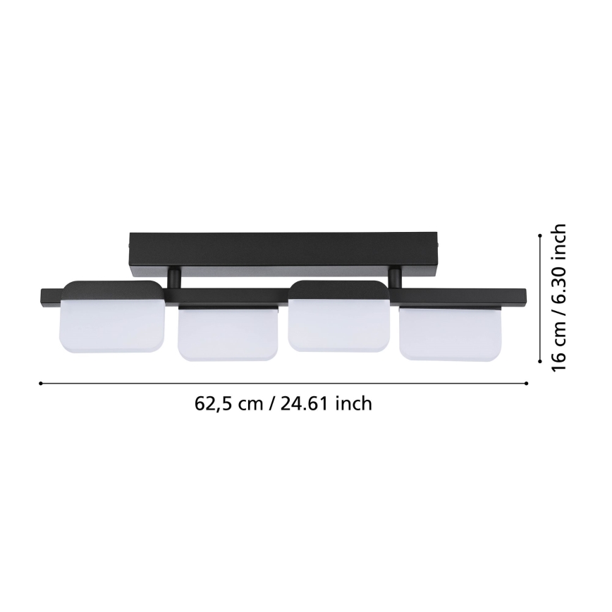 Eglo 98874 - LED-dimmbare Aufbau-Deckenleuchte ERVIDEL 4xLED/4,5W/230V