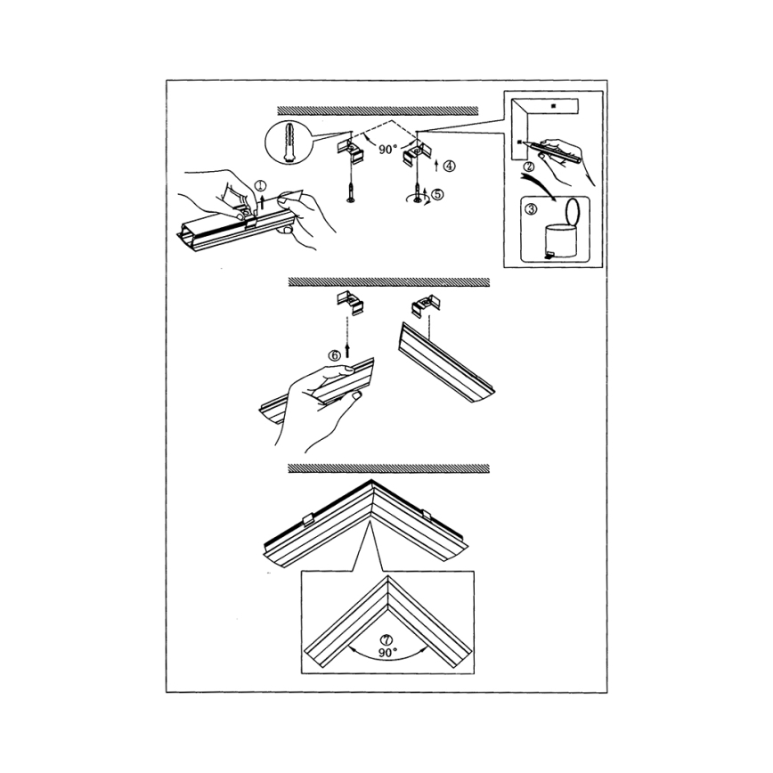 Eglo - Wandprofil für LED-Streifen 17x20x110 mm