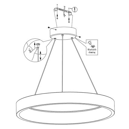 Eglo - LED-RGB-Dimmer-Kronleuchter an Schnur MARGHERA-C LED/27W/230V