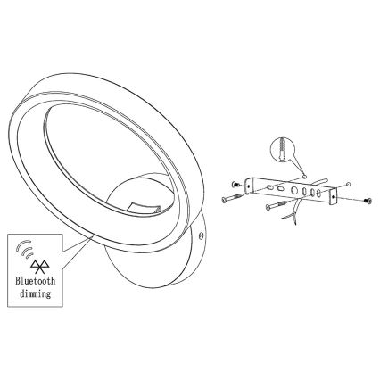 Eglo - LED RGB Dimmbare Wandleuchte MARGHERA-C LED/16W/230V