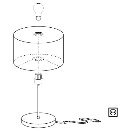 Eglo - Tischlampe 1xE27/40W/230V