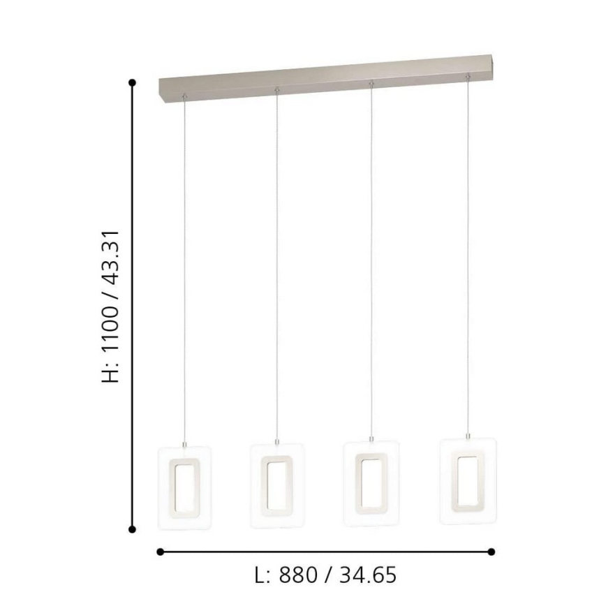 Eglo - LED Hängeleuchte 4xLED/5,4W/230V