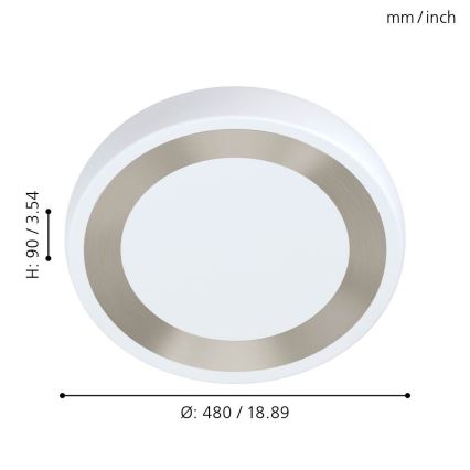 Eglo - LED Deckenleuchte LED/22W/230V